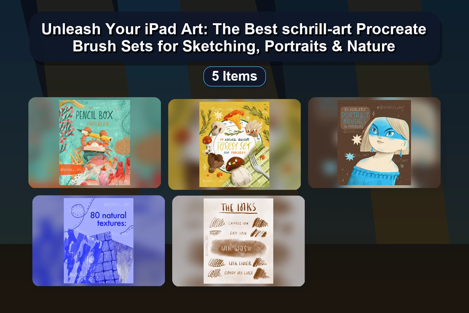 Unicorn, Skulls, Wings & Leaves: The Ultimate sassydesign Procreate Stamp Brush Collection