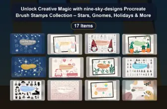 Unlock Creative Magic with nine-sky-designs Procreate Brush Stamps Collection – Stars, Gnomes, Holidays & More