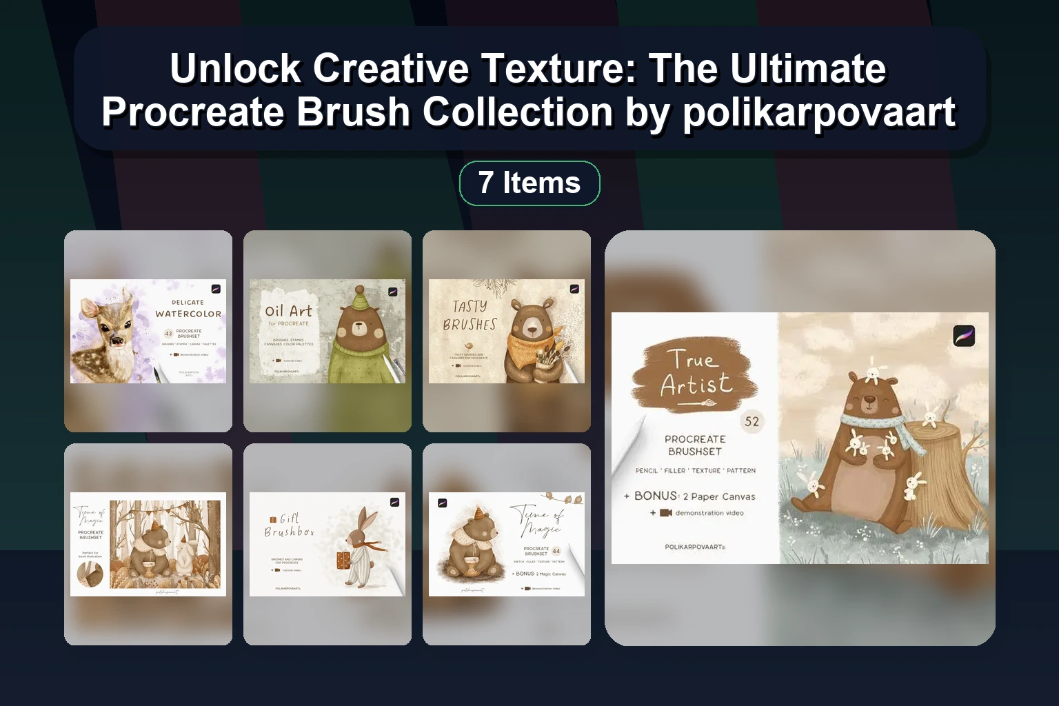 Unlock Creative Texture: The Ultimate Procreate Brush Collection by polikarpovaart