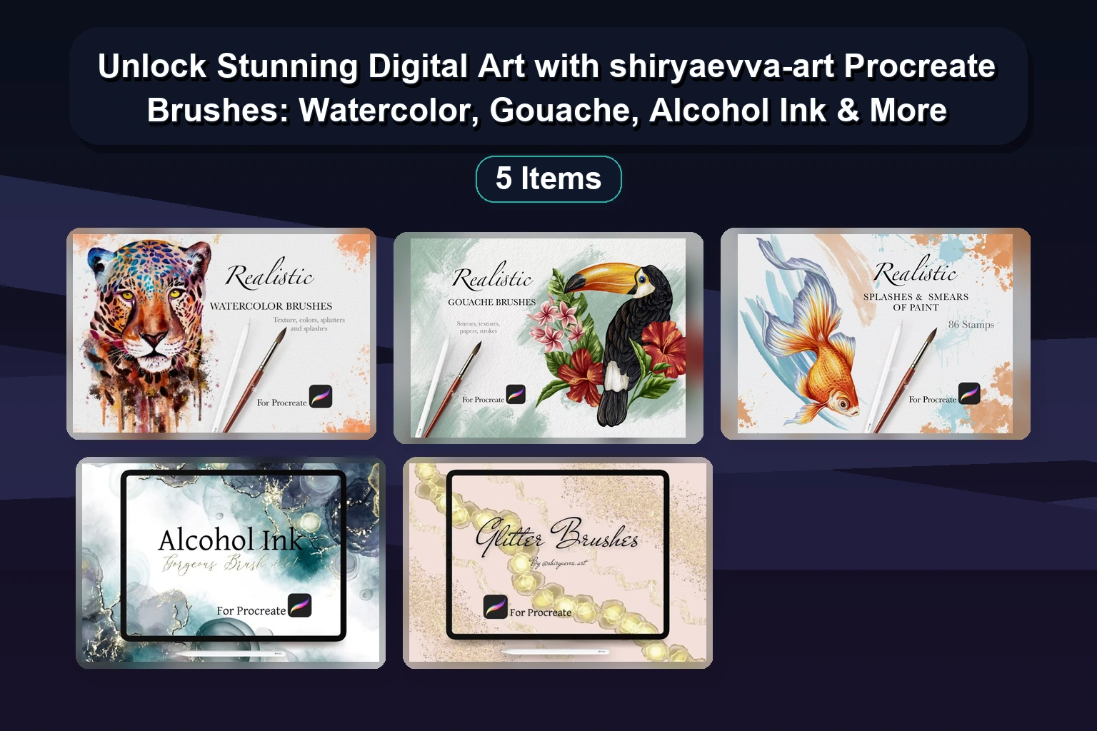 Ultimate Procreate Brushes, Stamps & Color Palettes by sheen-anchita – Digital Art Collection Part 1