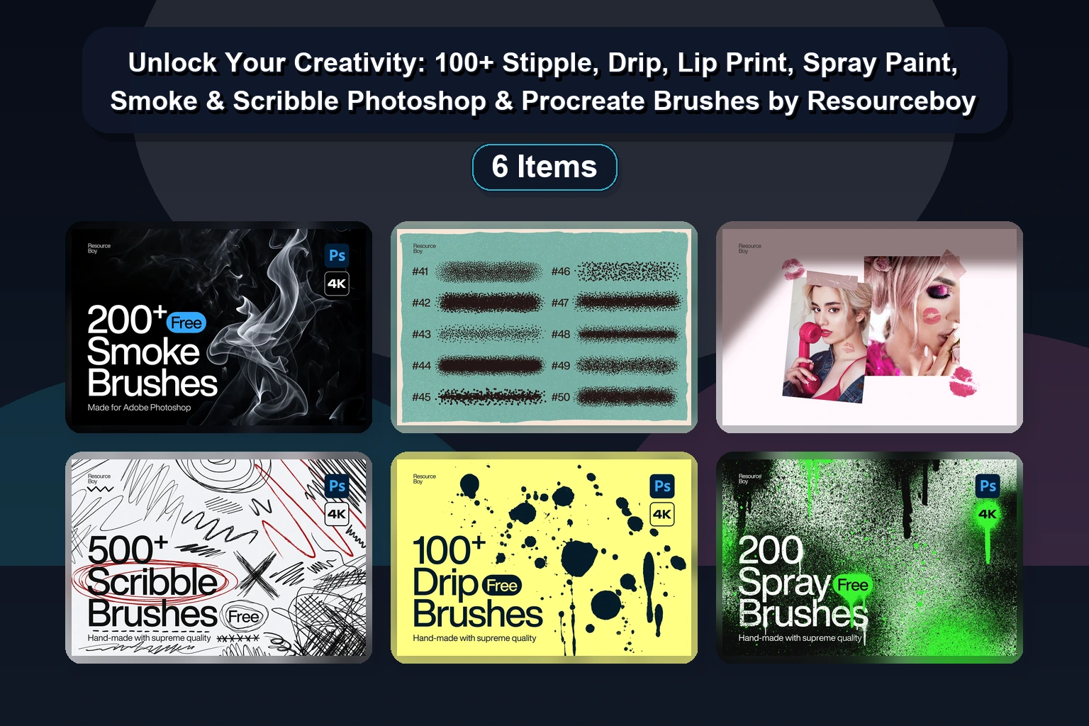 RetroSupply Co. Collection Part 1: Vintage Procreate Brushes & Adobe Illustrator & Photoshop Design Assets
