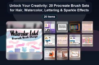 Unlock Your Creativity: 20 Procreate Brush Sets for Hair, Watercolor, Lettering & Sparkle Effects