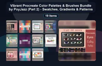 Vibrant Procreate Color Palettes & Brushes Bundle by PoyJazz (Part 2) – Swatches, Gradients & Patterns