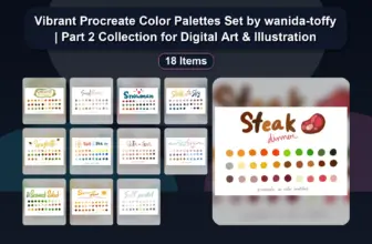 Vibrant Procreate Color Palettes Set by wanida-toffy | Part 2 Collection for Digital Art & Illustration