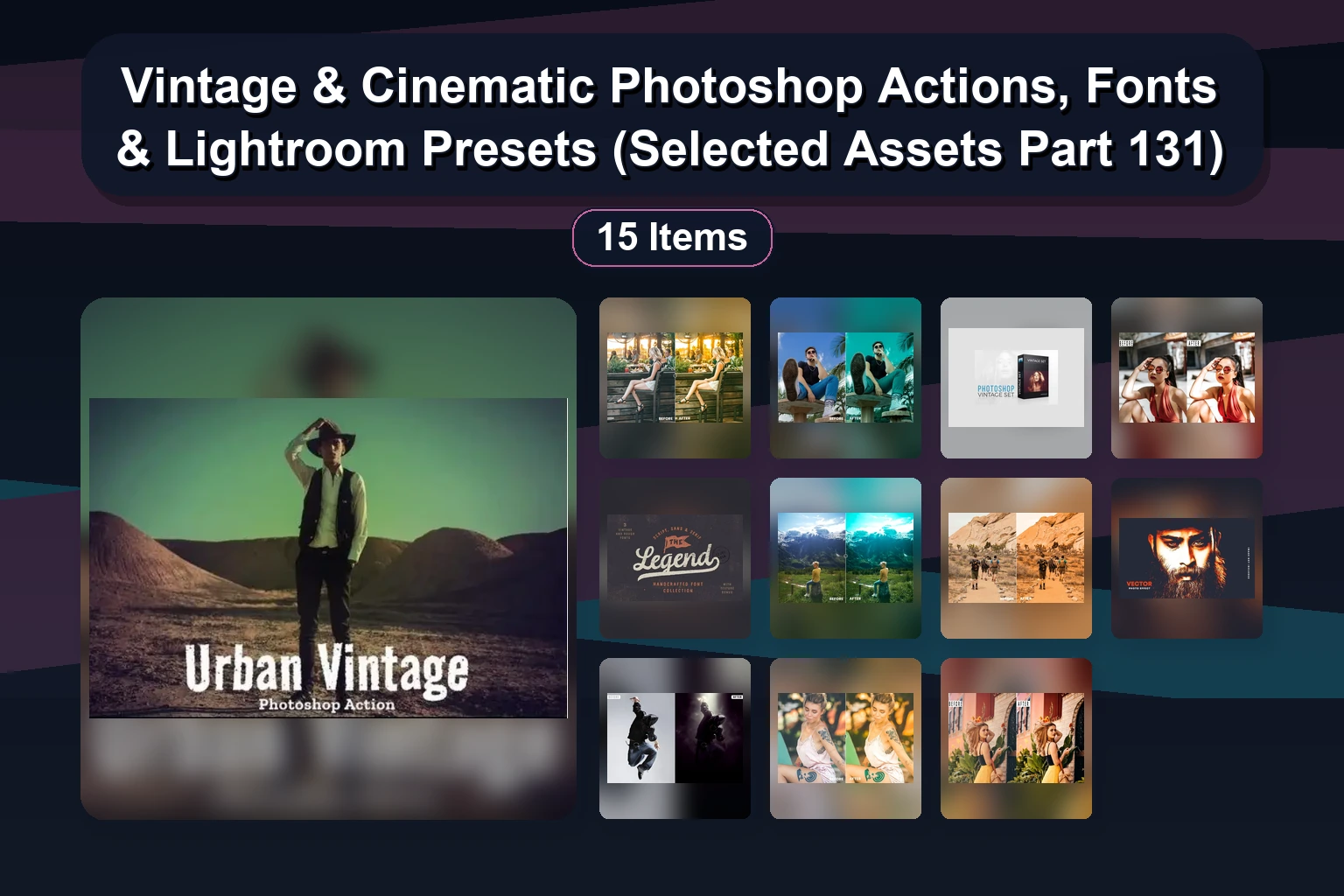 Vintage & Cinematic Photoshop Actions, Fonts & Lightroom Presets (Selected Assets Part 131) Vintage Cinematic Photoshop Actions Fonts Lightroom Preset collage 42ca313f 1781862031