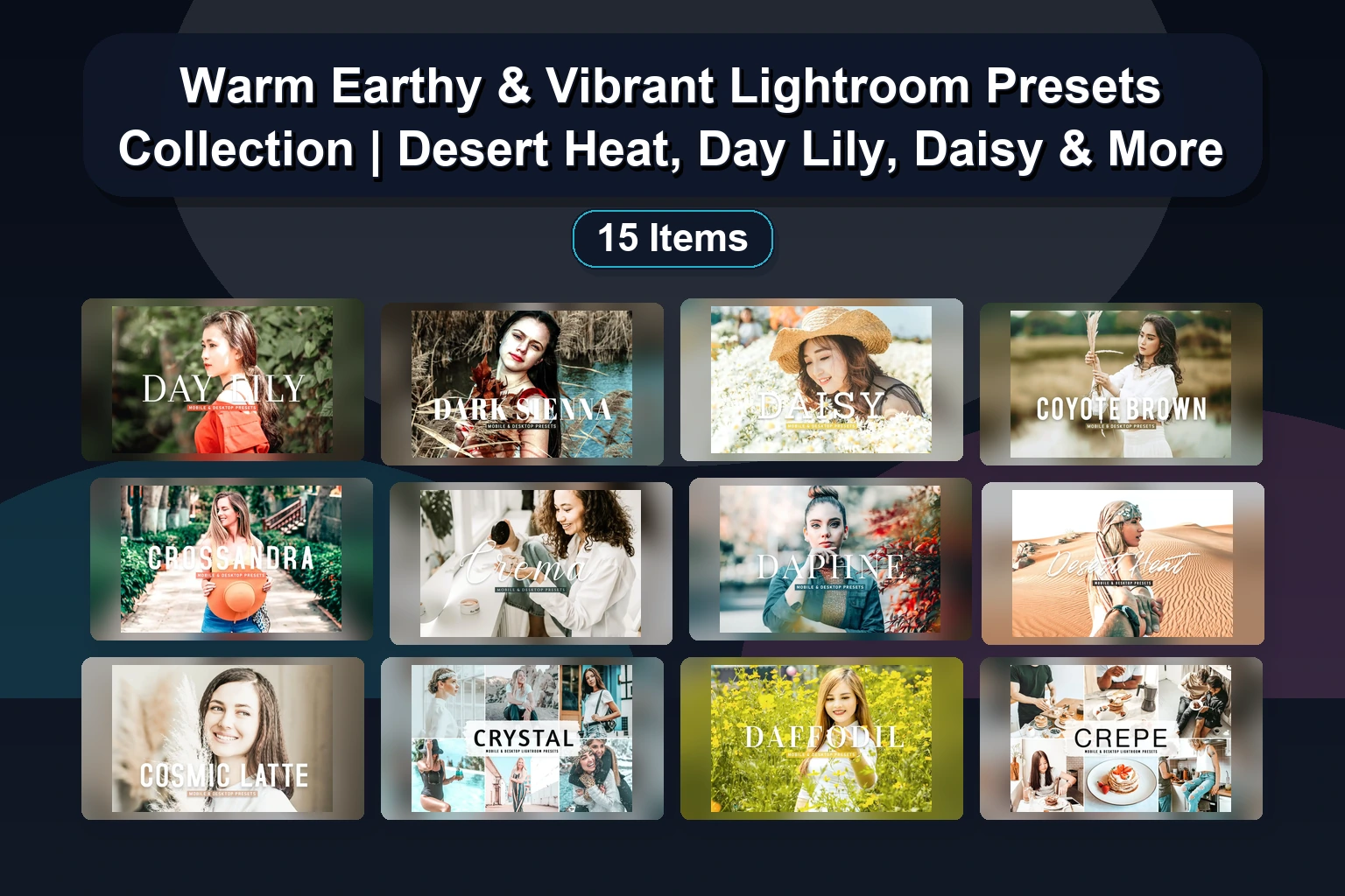 15 Fashion & Editorial Lightroom Presets for Mobile & Desktop | Creativetacos Collection