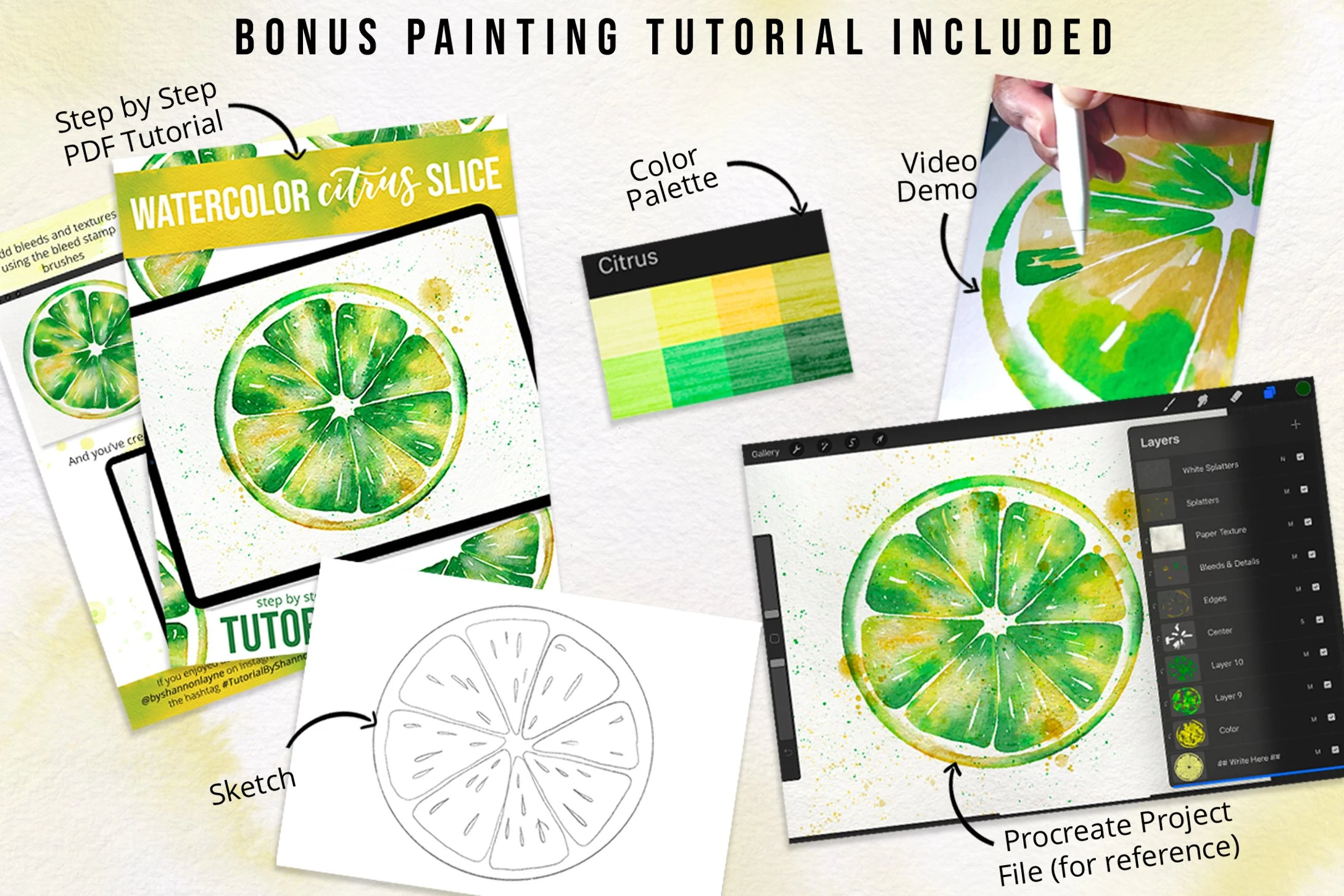 Watercolor Lettering Procreate Kit -Brushes, Textures & More 11 Watercolor Lettering Procreate Kit -Brushes, Textures & More - Image 11