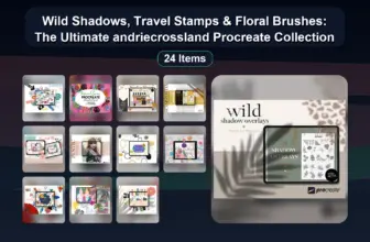 Wild Shadows, Travel Stamps & Floral Brushes: The Ultimate andriecrossland Procreate Collection
