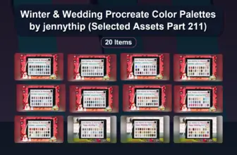 Winter & Wedding Procreate Color Palettes by jennythip (Selected Assets Part 211)