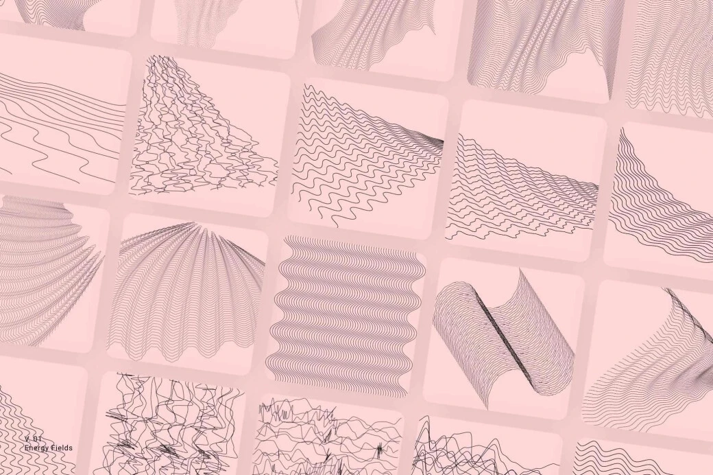 Energy Fields - Wavy Vector Elements 4 Energy Fields - Wavy Vector Elements - Image 4