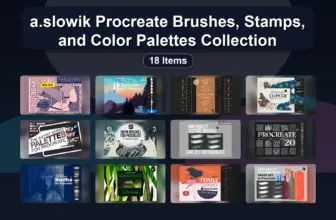 a.slowik Procreate Brushes, Stamps, and Color Palettes Collection