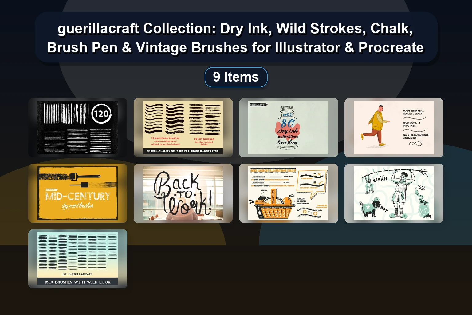 Creative Stamp Brushes Collection by gumacreative for Procreate, Photoshop & Affinity Designer