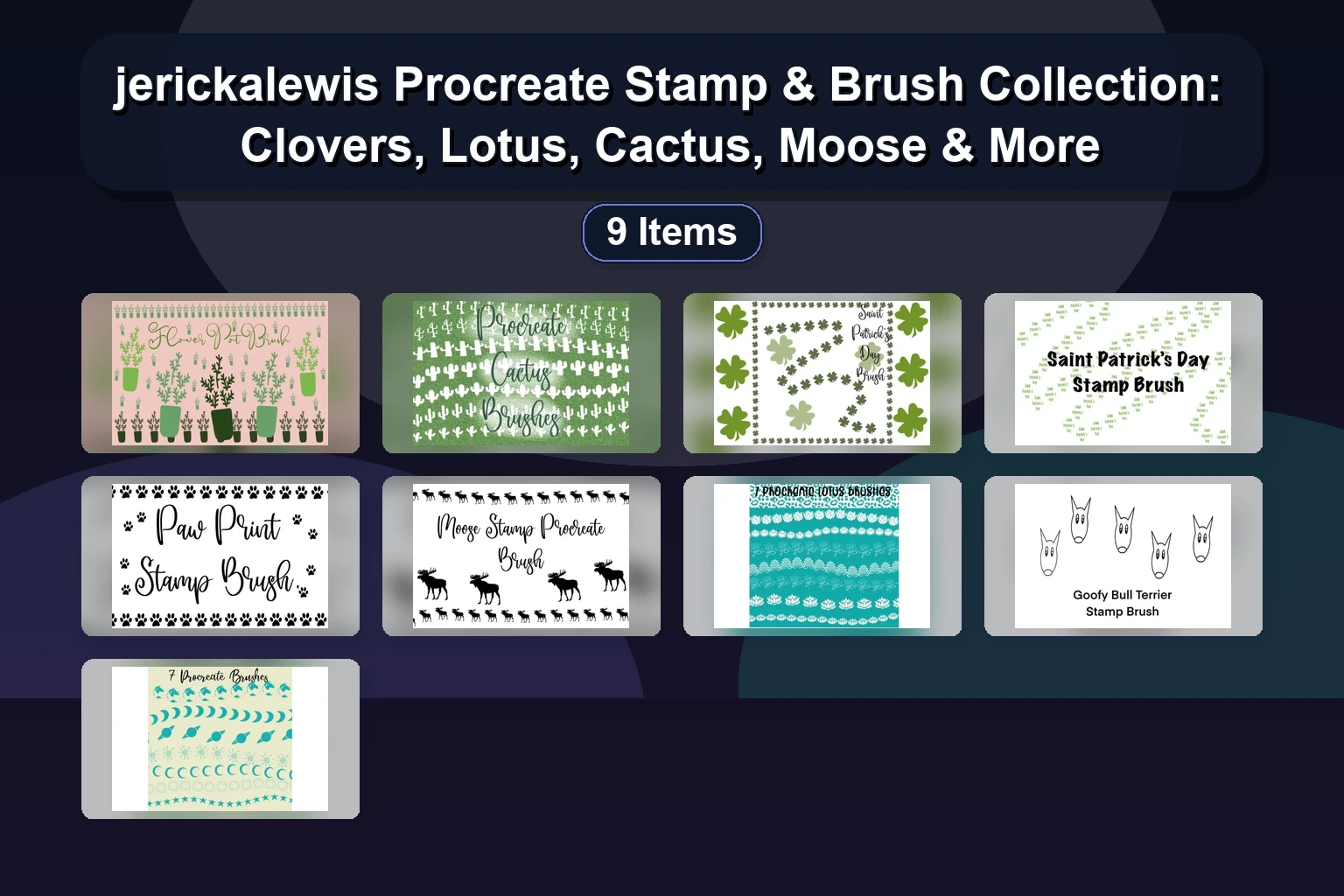 juliabrnv Procreate Brush Collection: Watercolor, Pencil, Glitter & Pattern Brushes for Digital Art