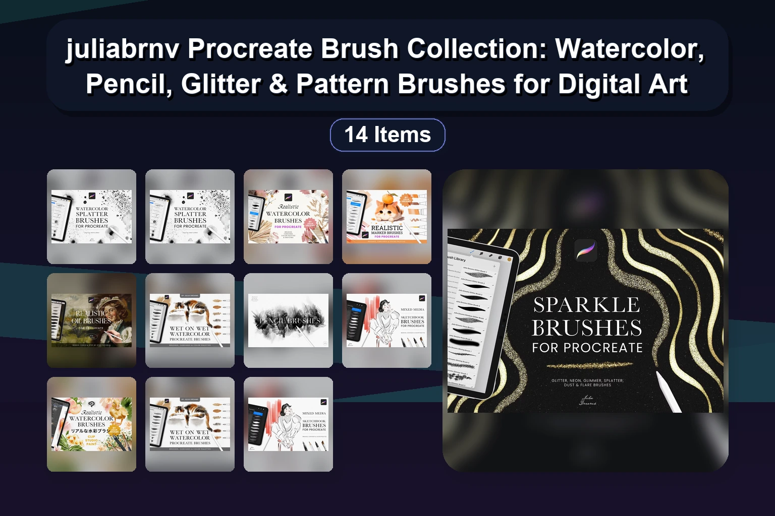 joelgrimes Photoshop Brushes: Snow, Rain, Haze & Eye Effects Bundle