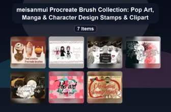 meisanmui Procreate Brush Collection: Pop Art, Manga & Character Design Stamps & Clipart