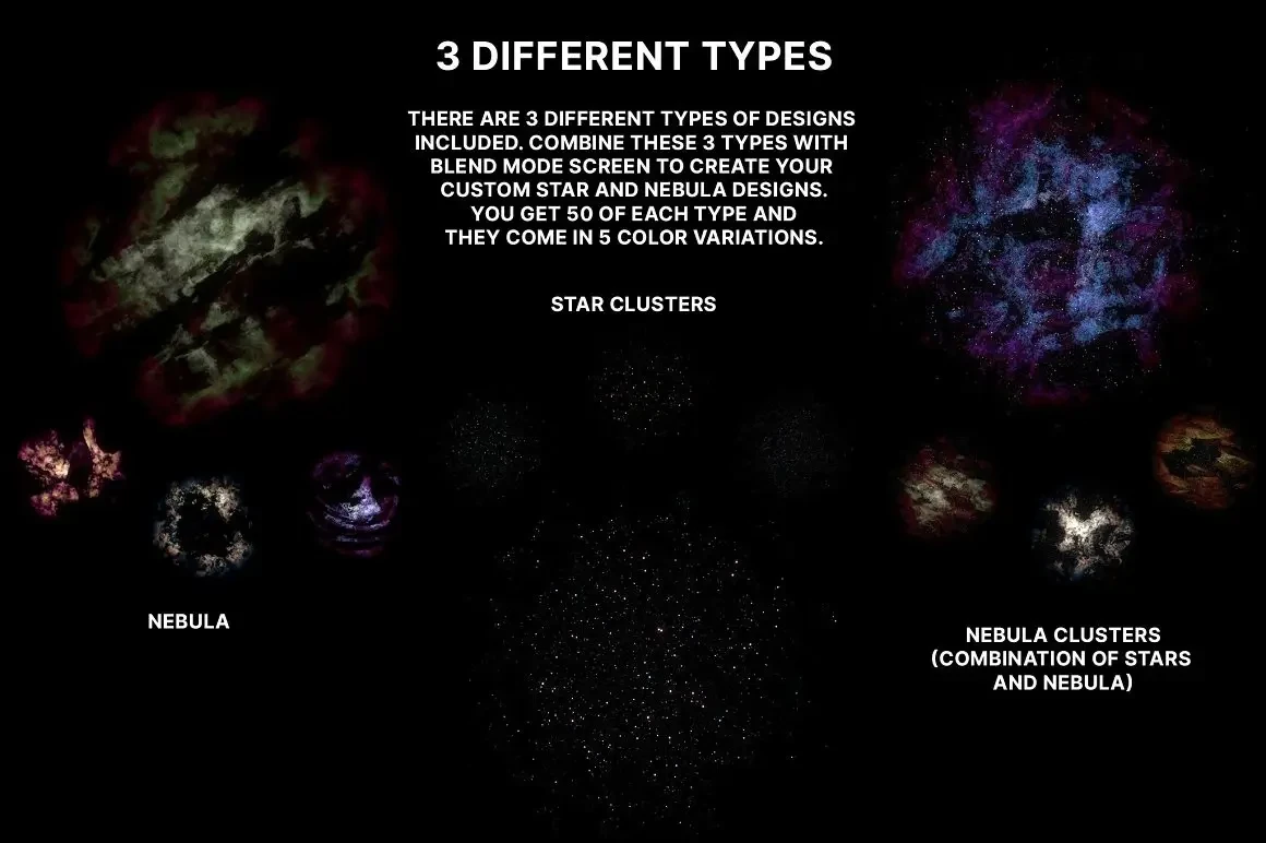 Nebula And Star Clusters (Brushes, Overlays, PNG) 11 Nebula And Star Clusters (Brushes, Overlays, PNG) - Image 11
