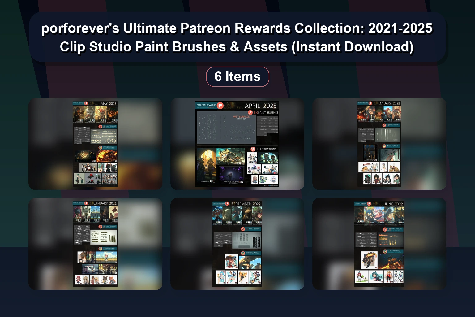 15 Procreate Color Palettes & Brush Stroke Cliparts by pw-digital-designs (Part 1)