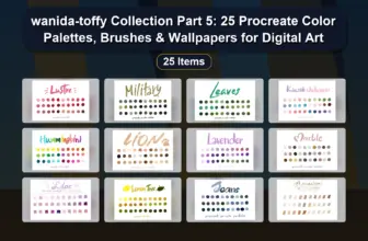 wanida-toffy Collection Part 5: 25 Procreate Color Palettes, Brushes & Wallpapers for Digital Art