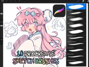 10 procreate sketch brushes 1
