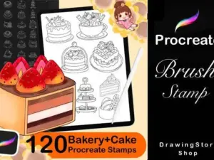 120 bakery stamps for procreate