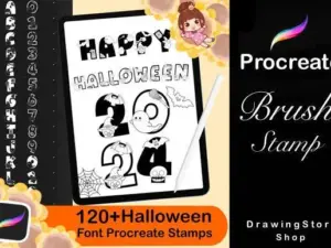 120 halloween font bundle