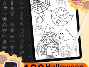 120 procreate hair stamps brushes 5