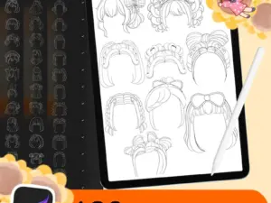 120 procreate hair stamps brushes11