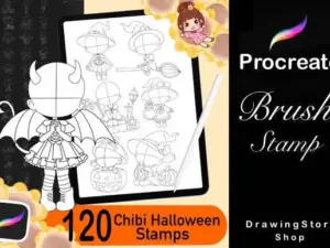 120 procreate halloween stamps