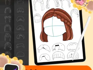 130 procreate hair stamp brushes 6