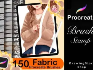150 procreate fabric texture brushes