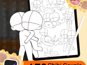 170 procreate chibi couple stamp 3