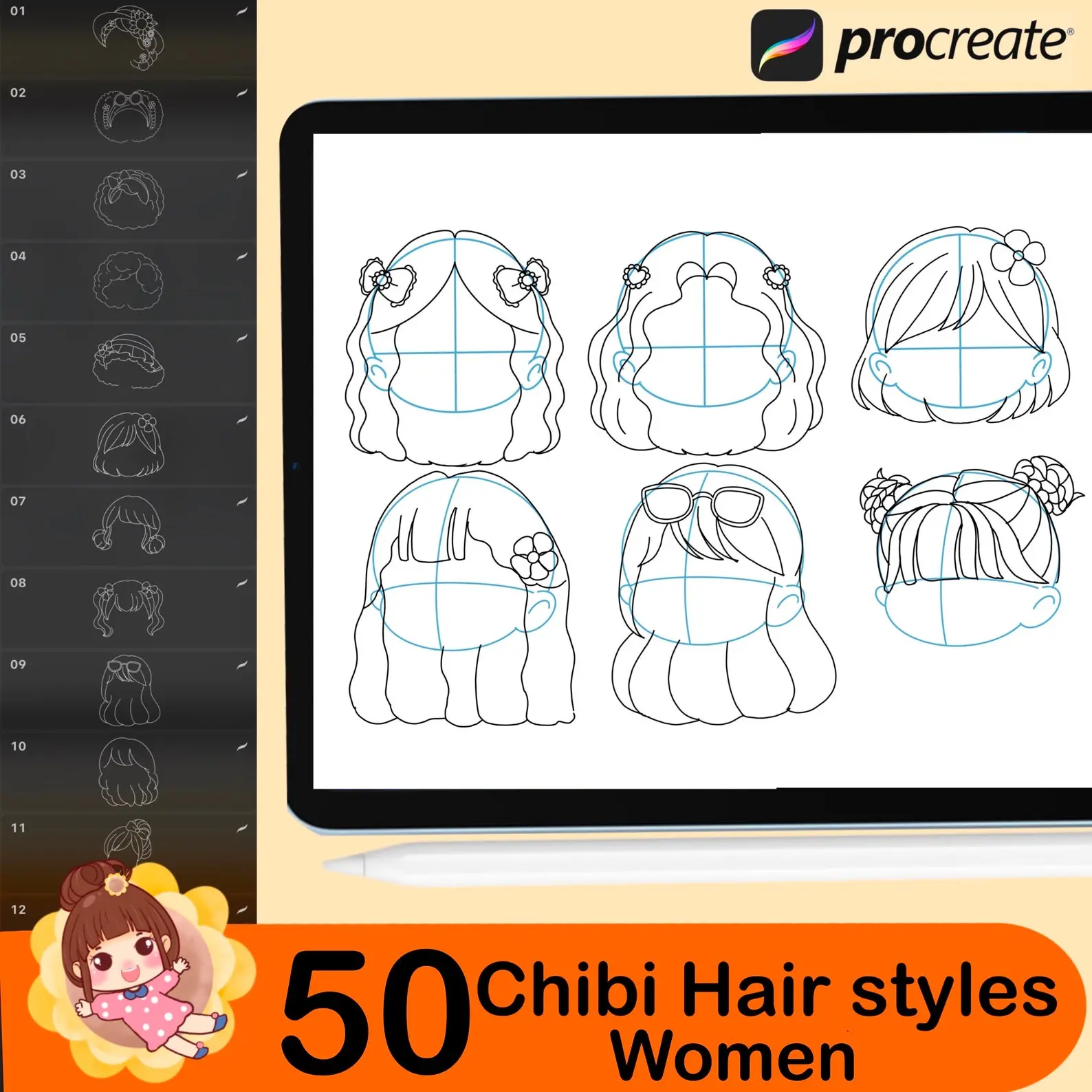 170 Procreate Chibi Couple 7 170 procreate chibi couple stamp 7