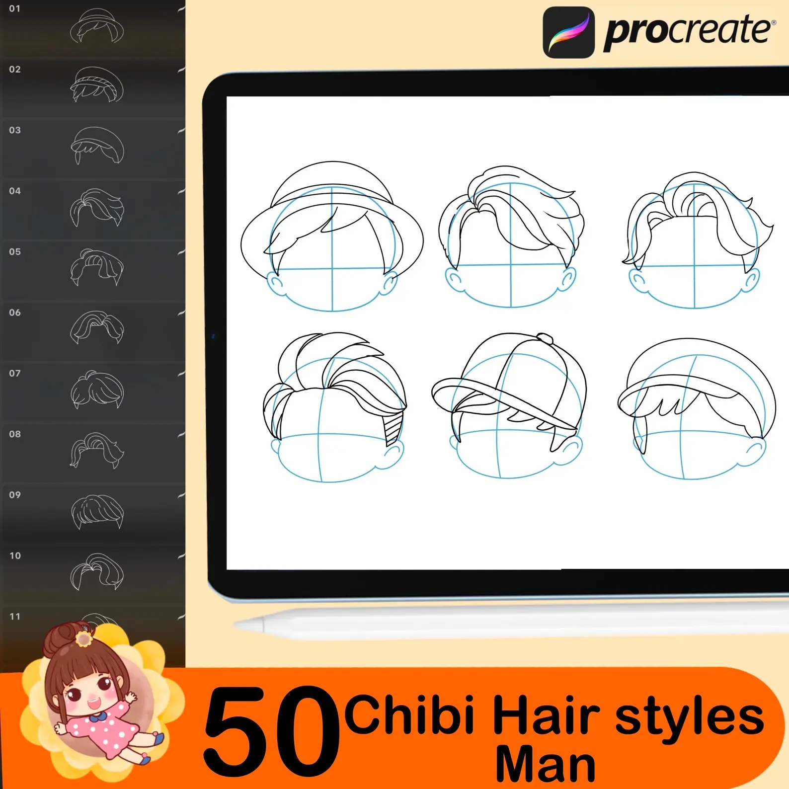 170 Procreate Chibi Couple 6 170 procreate chibi couple stamp 8