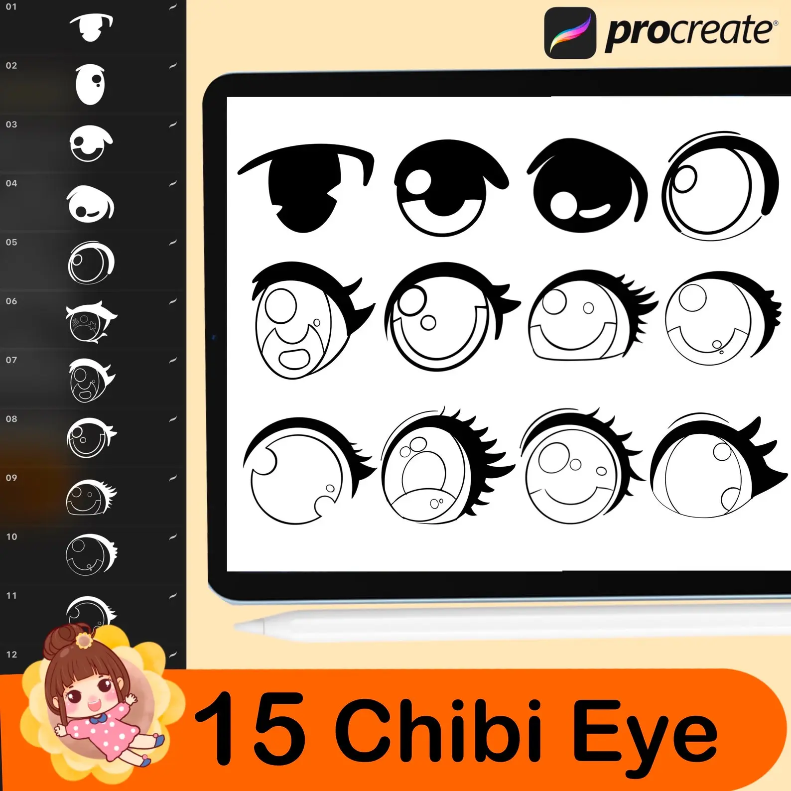 170 Procreate Chibi Couple 5 170 procreate chibi couple stamp 9