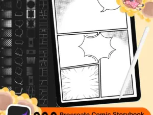 200 procreate comic maker stamp brushes1