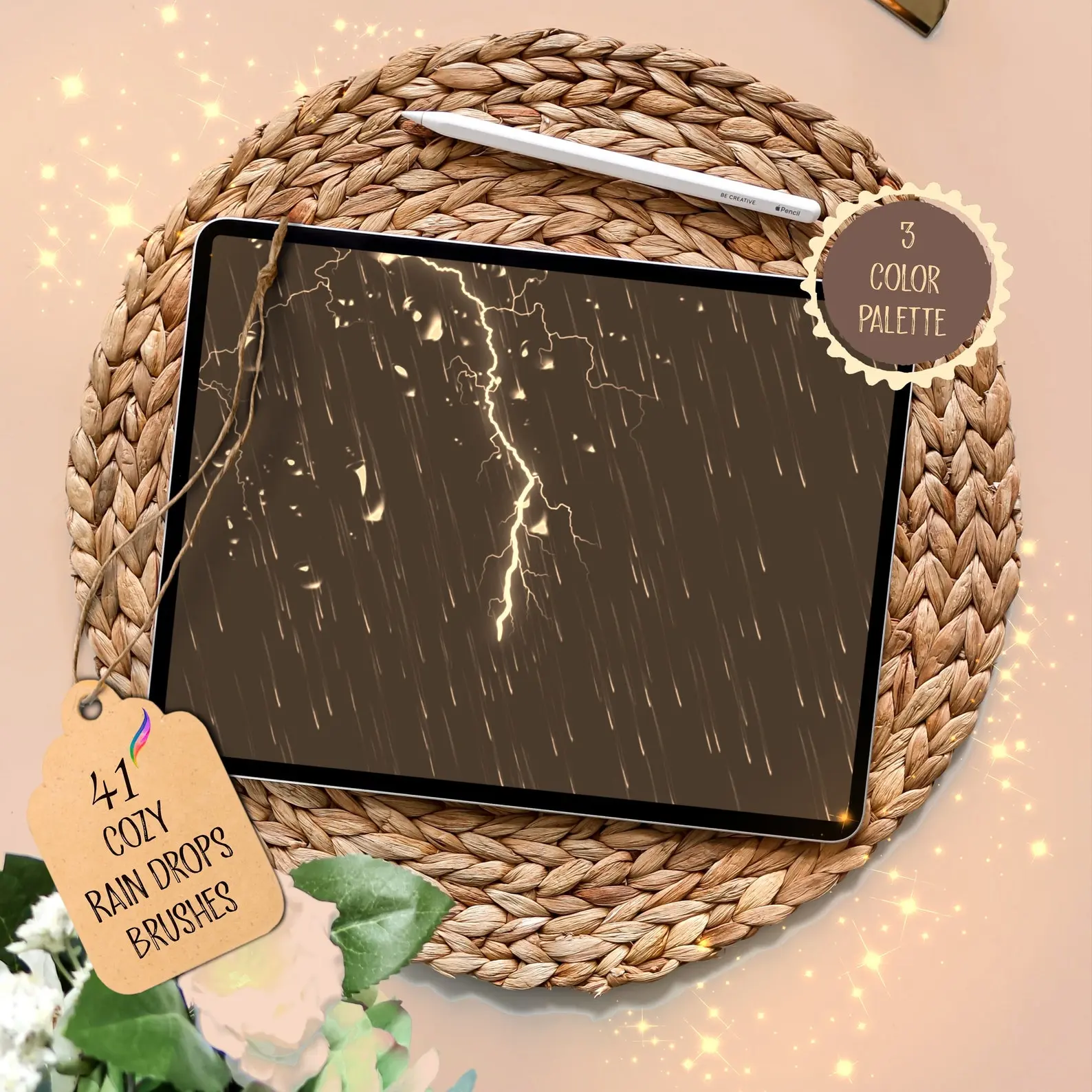 41 Procreate Cozy Rain Drops Brushes 2 41 procreate cozy rain drops brushes brushset 2