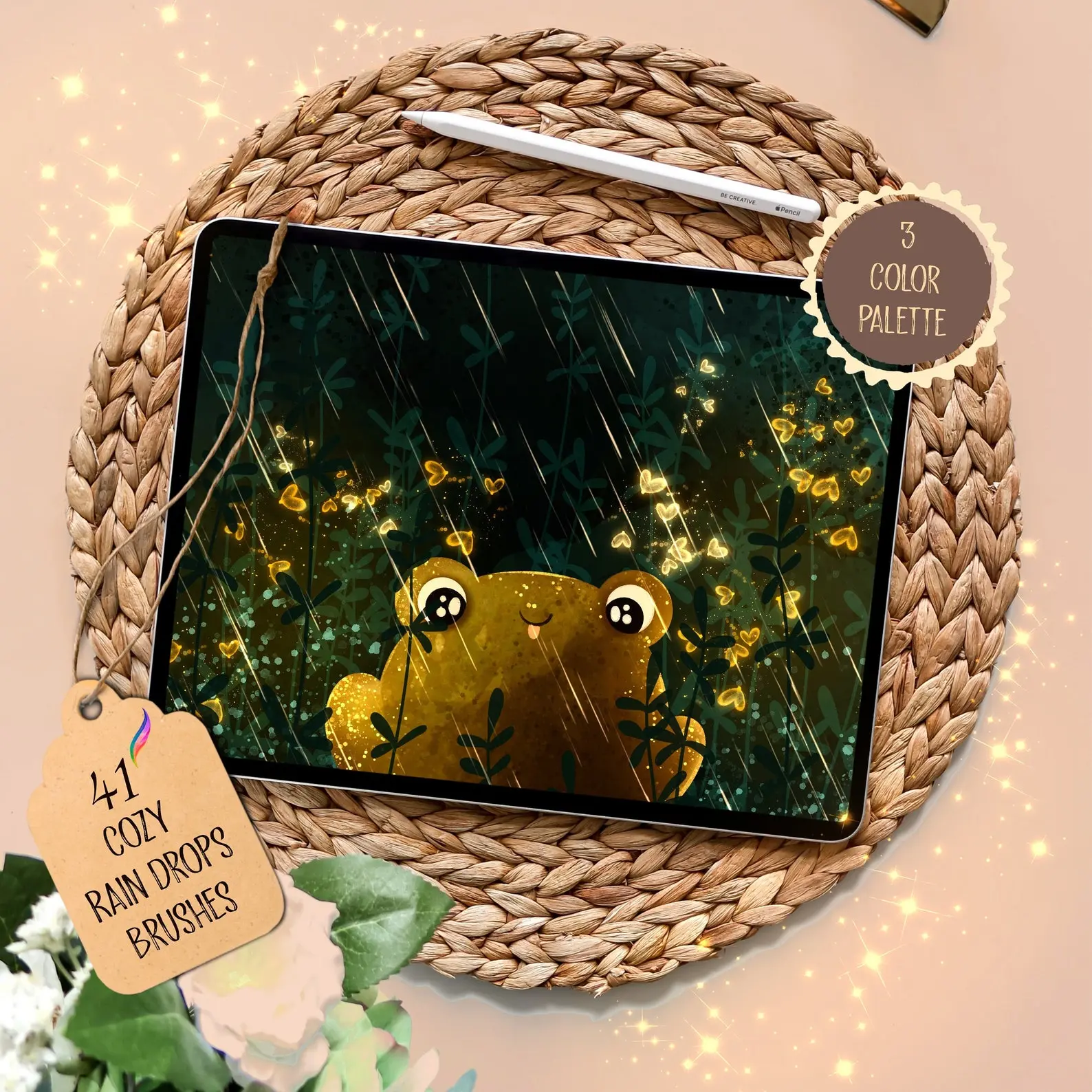 41 Procreate Cozy Rain Drops Brushes 13 41 procreate cozy rain drops brushes brushset 3