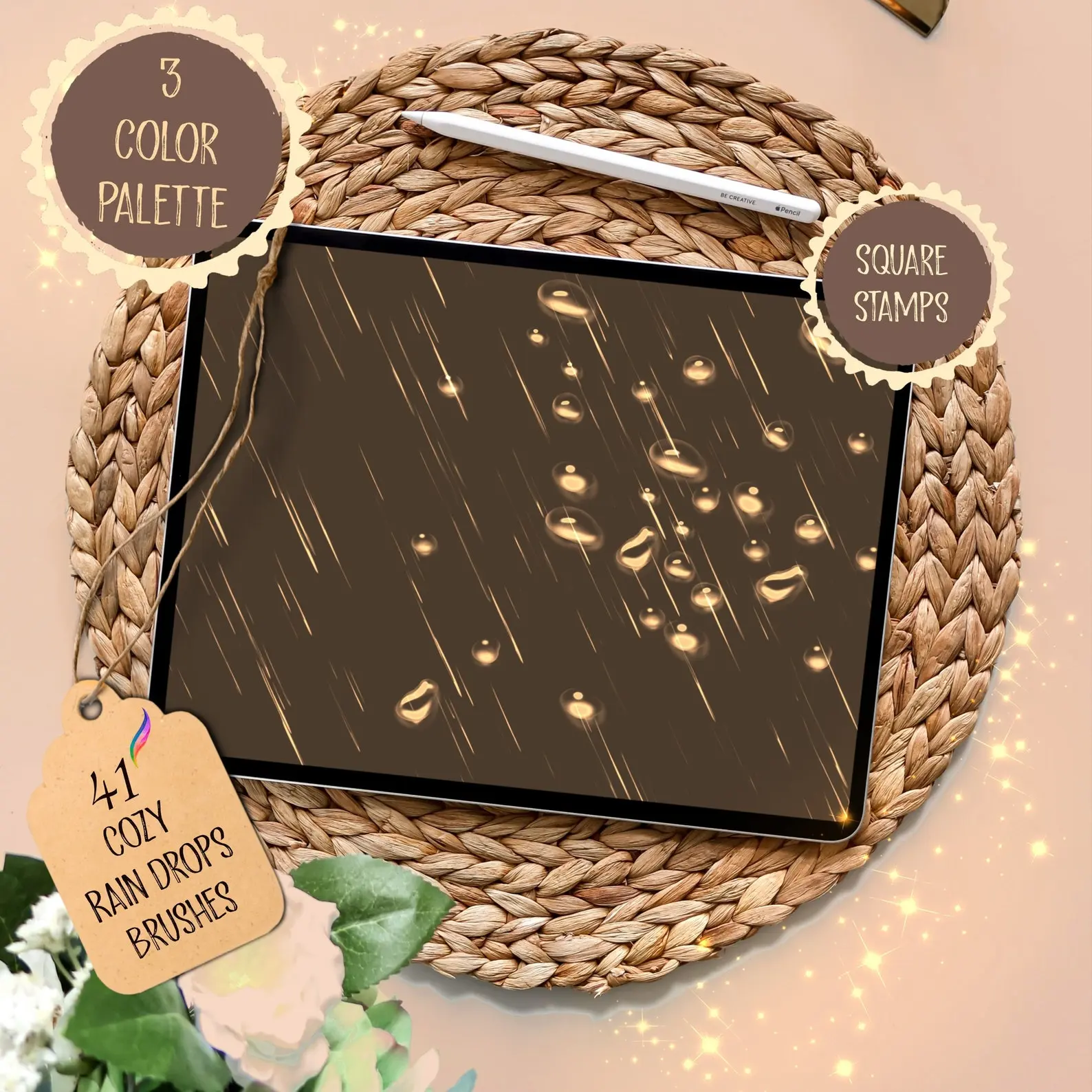 41 Procreate Cozy Rain Drops Brushes 10 41 procreate cozy rain drops brushes brushset 6