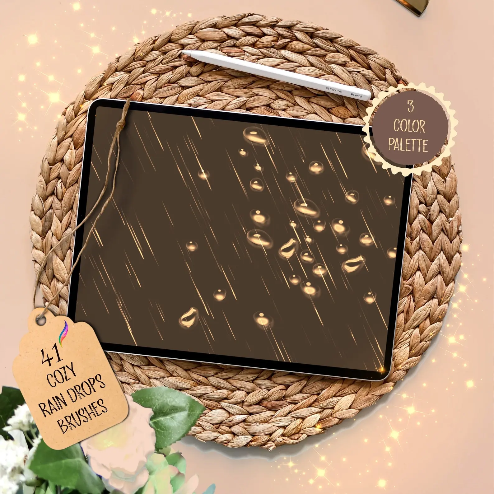 41 Procreate Cozy Rain Drops Brushes 9 41 procreate cozy rain drops brushes brushset 7