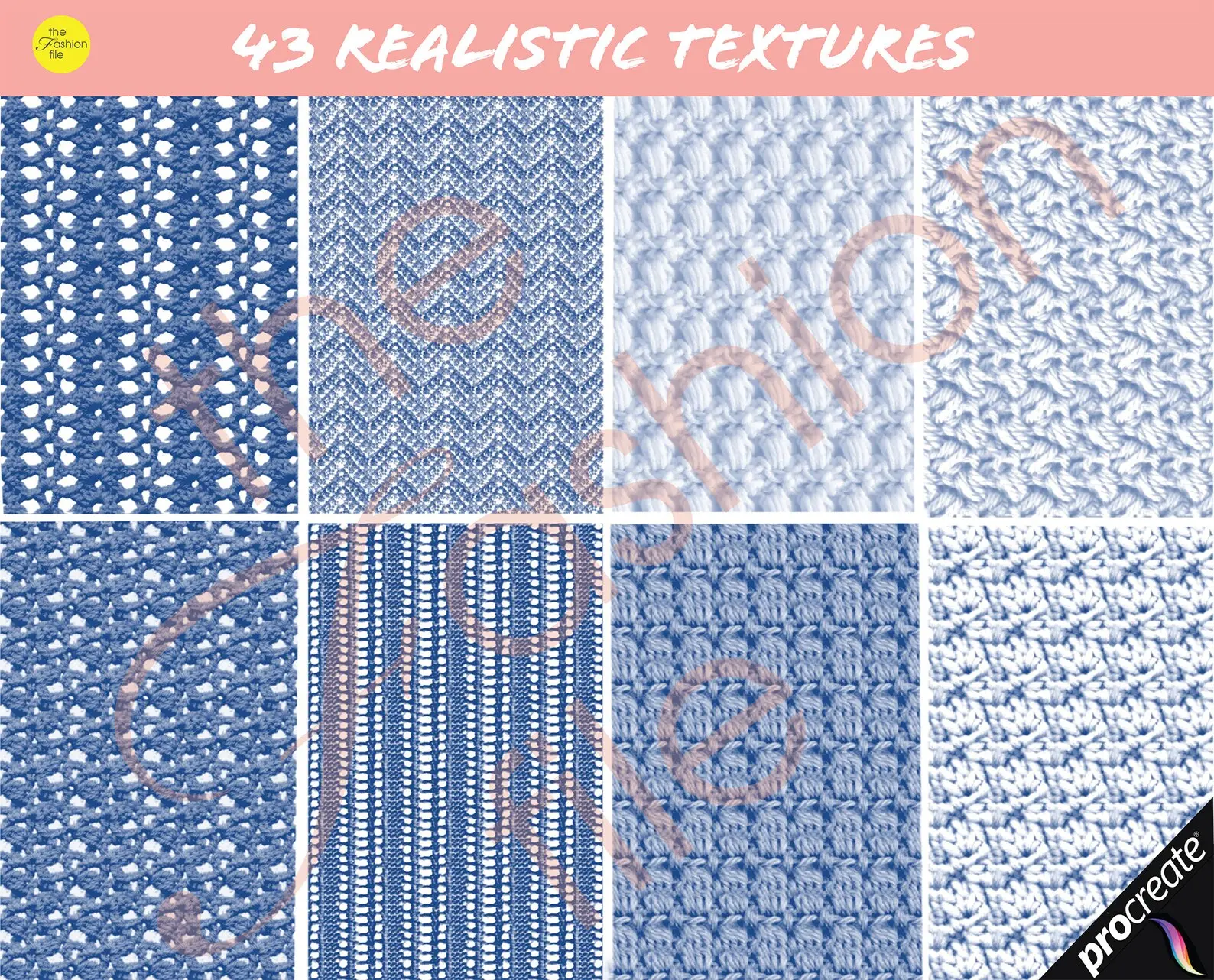 43 Procreate Crochet Texture Brushes 4 43 procreate crochet texture brushes 1
