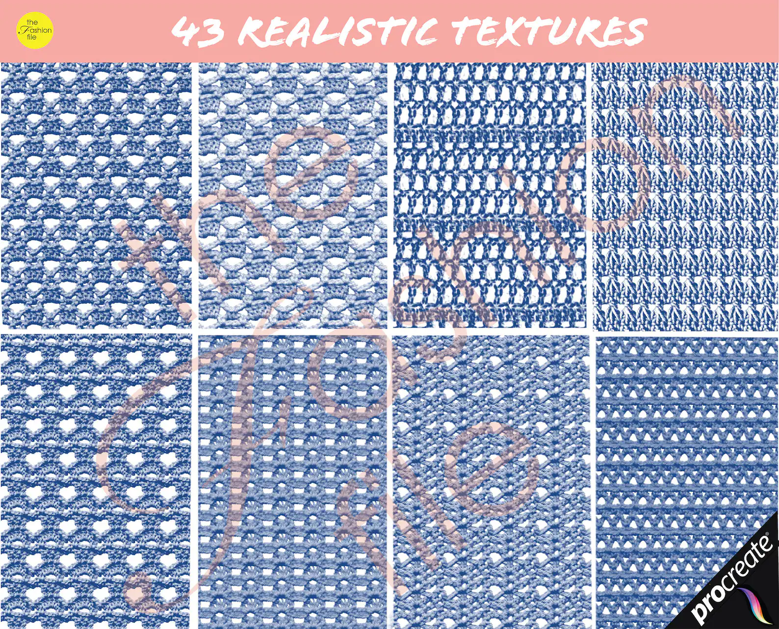 43 Procreate Crochet Texture Brushes 9 43 procreate crochet texture brushes 3 1