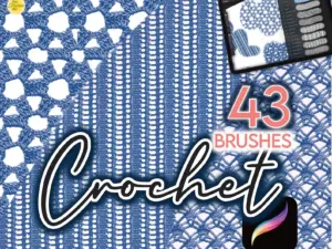 43 procreate crochet texture brushes 3