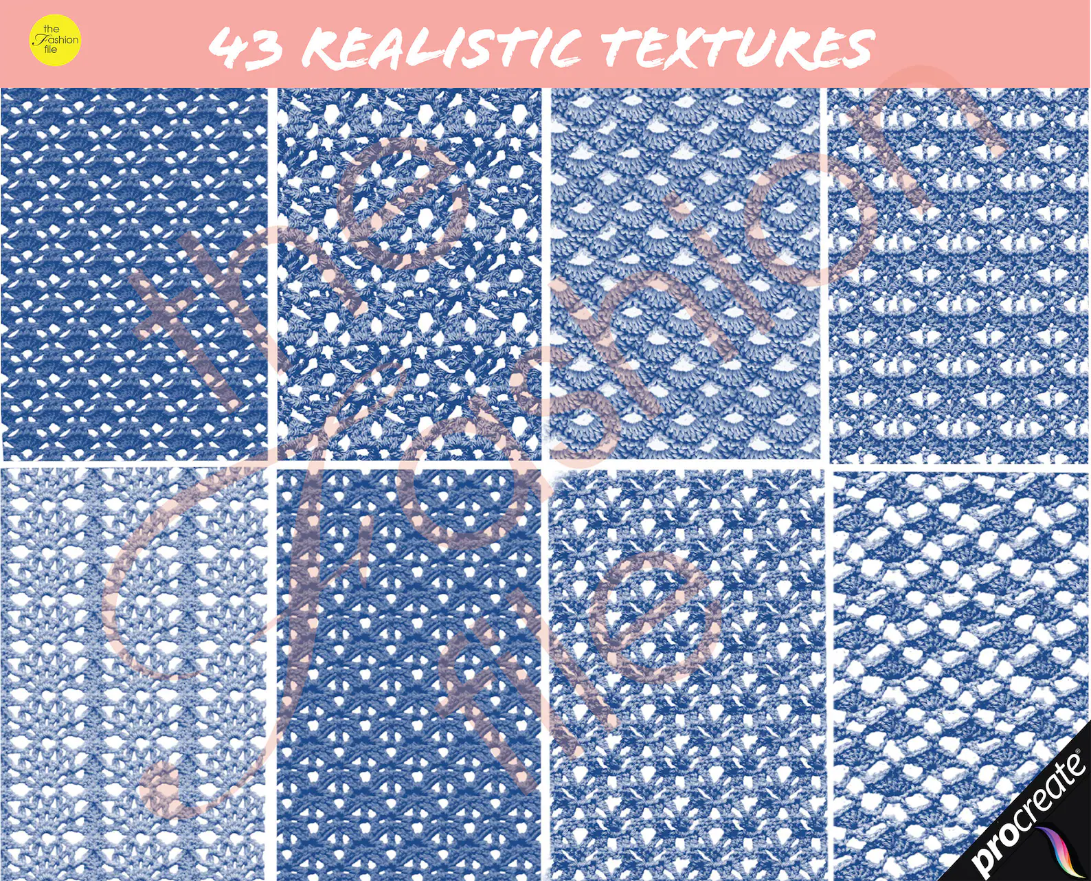 43 Procreate Crochet Texture Brushes 7 43 procreate crochet texture brushes 4 1