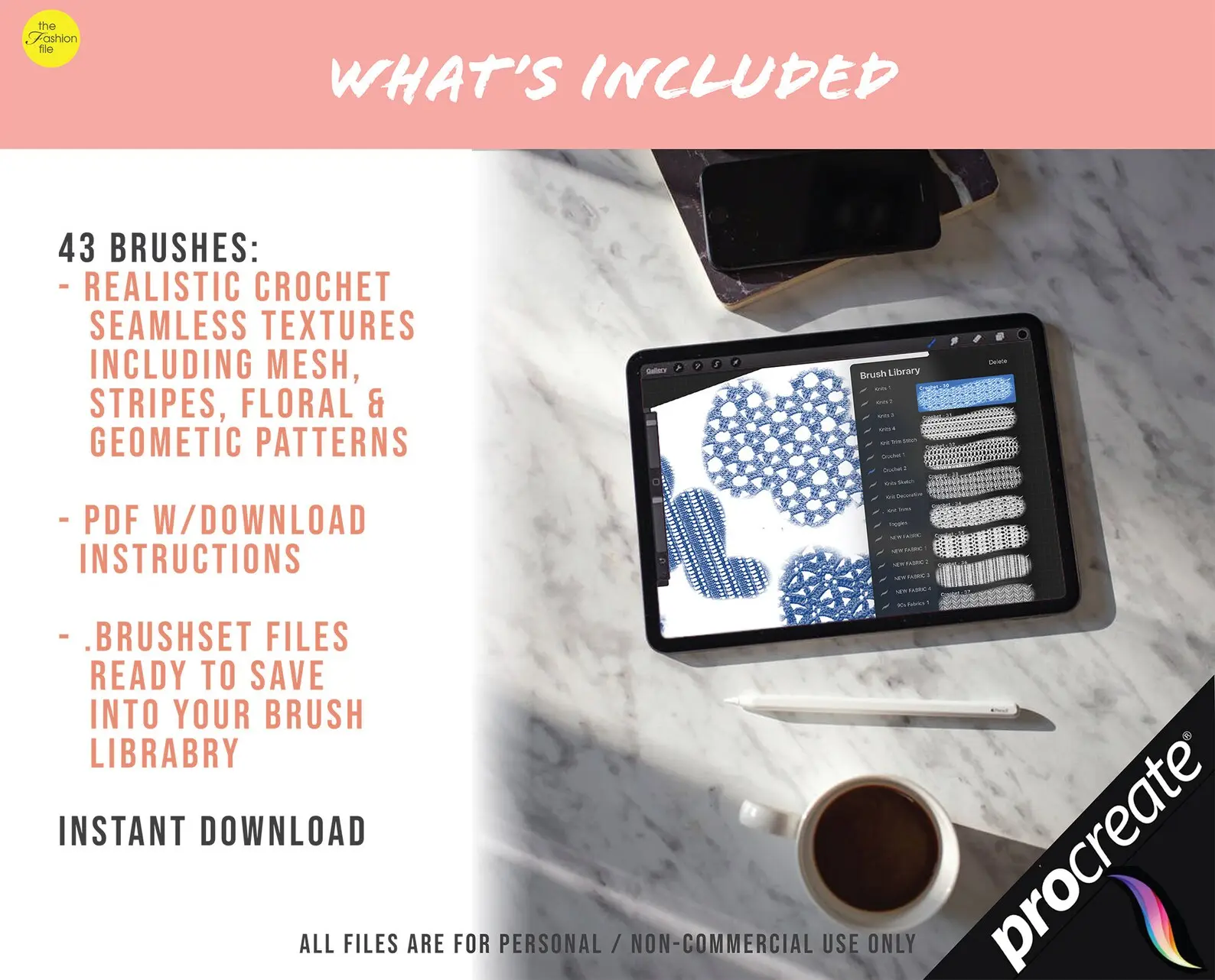 43 Procreate Crochet Texture Brushes 8 43 procreate crochet texture brushes 4