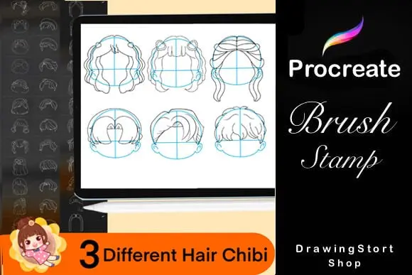 450 Procreate Chibi Stamp Brushes 2 450 procreate chibi stamp brushes 3