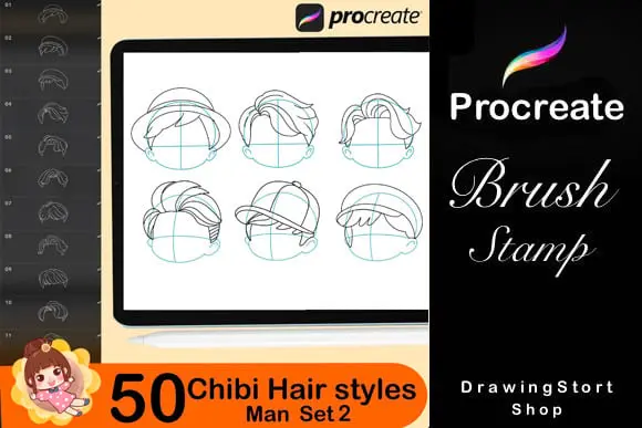 450 Procreate Chibi Stamp Brushes 5 450 procreate chibi stamp brushes 5