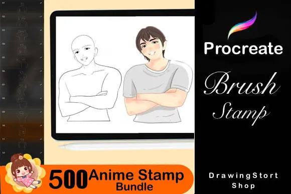 500 Anime Stamps Procreate Brush Set 5 500 anime stamps procreate brush set 6