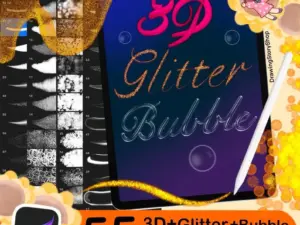 55 procreate glitter brushes1