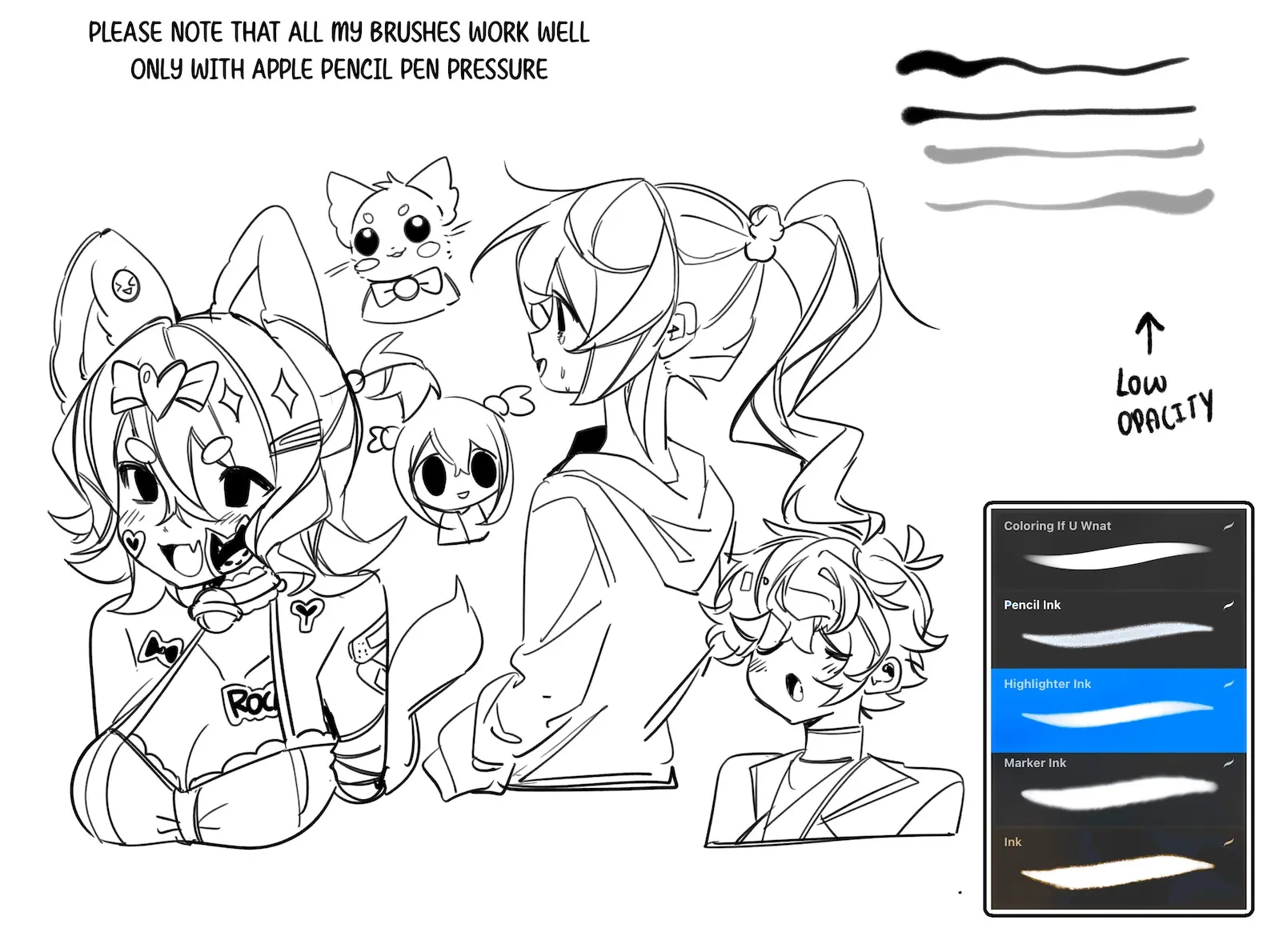 6 Anime Procreate Brushes I Use Mostly 6 6 anime procreate brushes i use mostly soft and sketchy 1