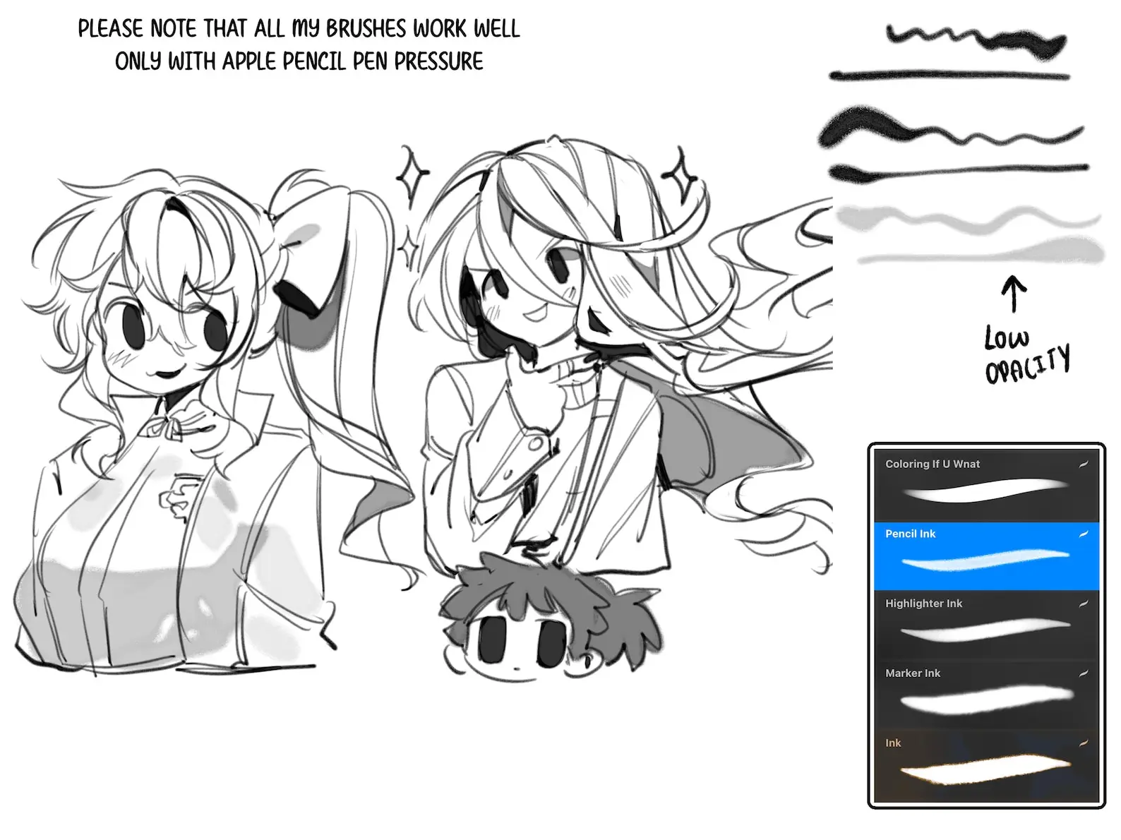 6 Anime Procreate Brushes I Use Mostly 4 6 anime procreate brushes i use mostly soft and sketchy 3